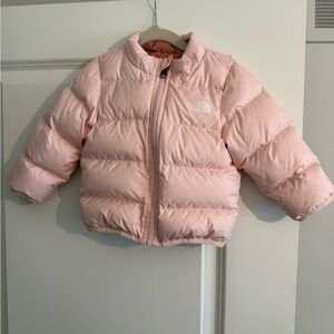 The North Face Reversible Pink Puffer Jacket, Girls 18 months